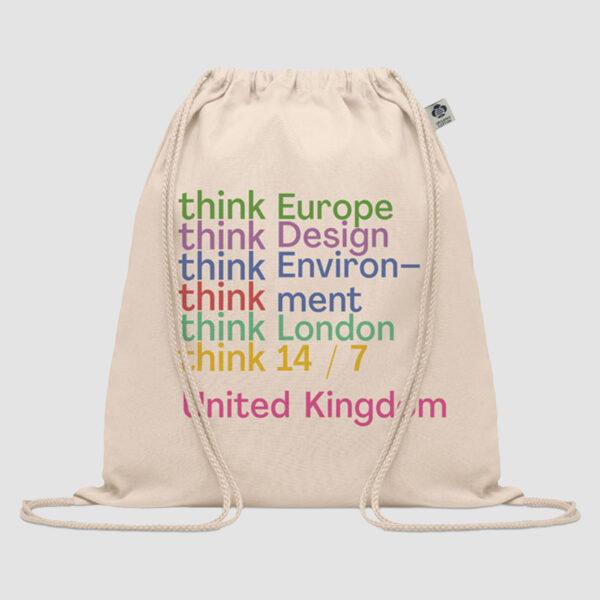 Sac à cordon en coton biologique 140 g/m² – Image 1