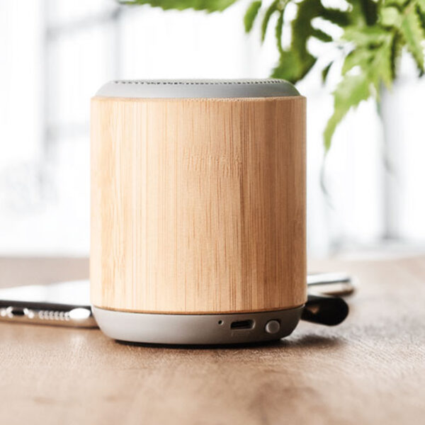 MO6428.jpg Enceinte sans fil 5.3 en bambou – Image 1
