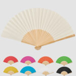 Éventail en Bambou avec Tissu en Papier – Image 2
