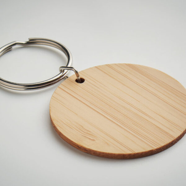 MO6977-1.jpg Porte-clés rond en bambou – Image 1
