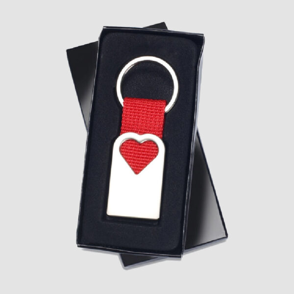 Porte clef coeur en métal – Image 1