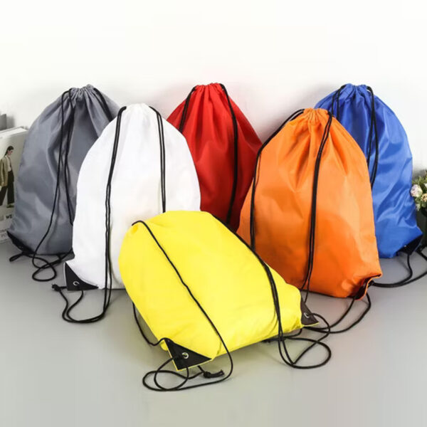 Sac à dos avec cordon en polyester 190T – Image 1