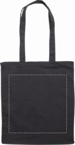 Sac shopping en coton avec anses longues 140gr/m² – Image 3