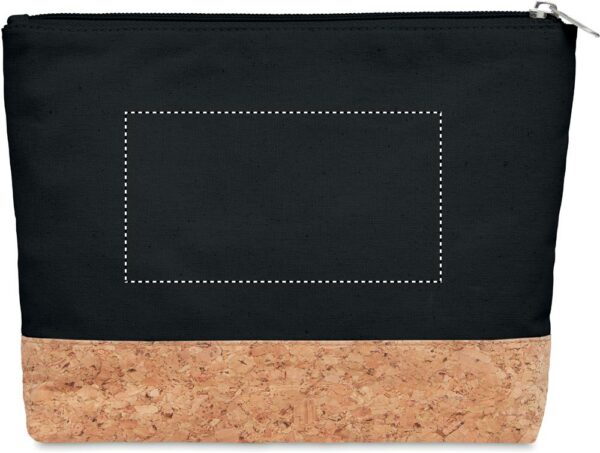 Trousse à maquillage en coton avec base en liège – Image 4