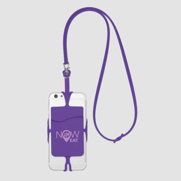 MPHN15-0-1.jpg Tour de cou en silicone pour smartphone et porte-carte – Image 1