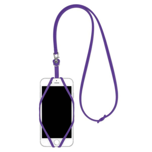 Tour de cou en silicone pour smartphone et porte-carte – Image 2
