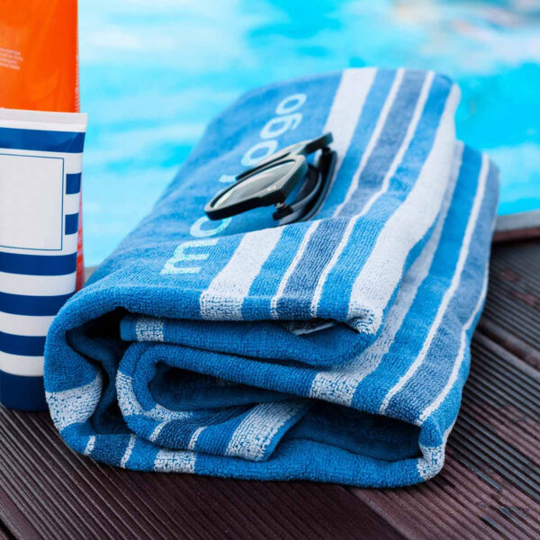 Serviettes de plage imprimées en quadri – Image 1