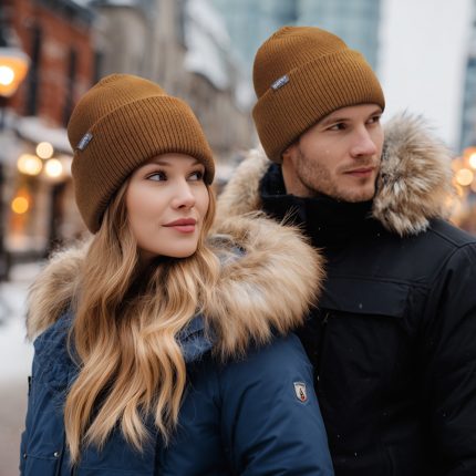 Bonnet côtelé RPET à revers entièrement personnalisable