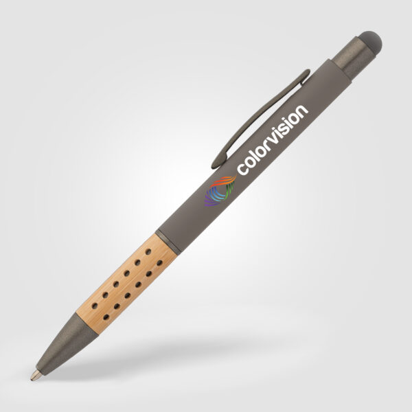 Stylo stylet personnalisé Bowie Bamboo Grip – Image 3