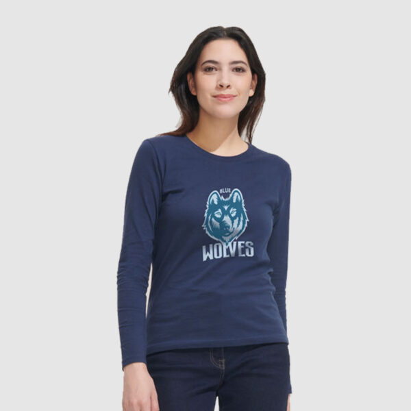 T-shirt Echo Femme Manches Longues – 190 g/m² – Image 1