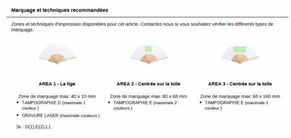 Éventail en Bois et Tissu RPET – Image 5