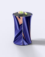 Comptoir d'accueil noir avec Housse Imprimée – Personnalisable – Image 2