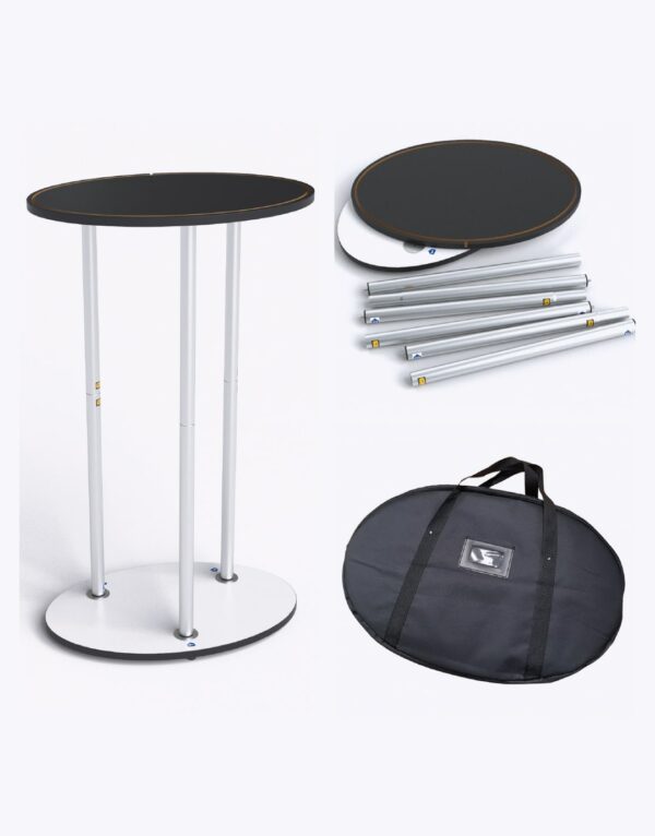 Comptoir d'accueil noir avec Housse Imprimée – Personnalisable – Image 4