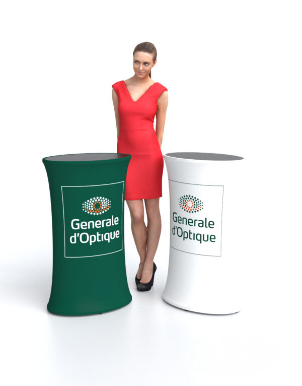 Comptoir d'accueil noir avec Housse Imprimée – Personnalisable – Image 5