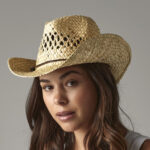 Chapeau de Cowboy en Paille Naturelle