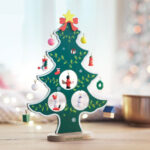 Sapin de Noël en bois avec 12 décorations