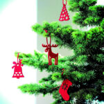 Lot de 6 décorations de Noël en feutrine