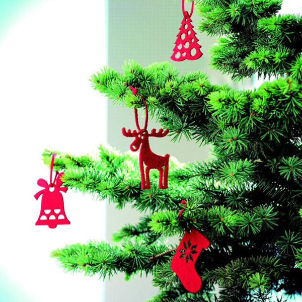 Lot de 6 décorations de Noël en feutrine – Image 1