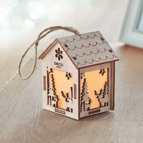 Maison lumineuse de Noël en MDF – Image 1