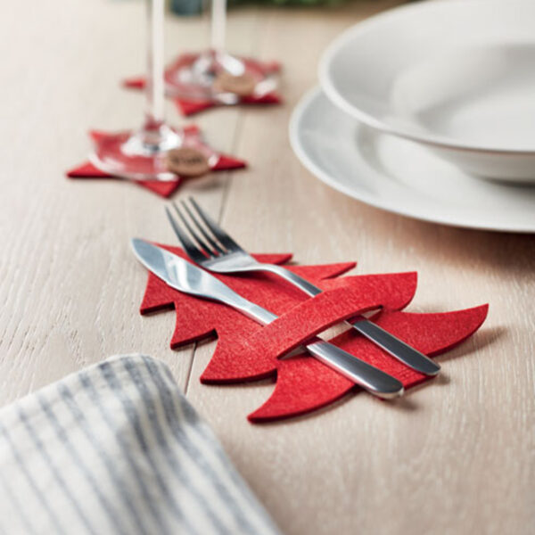 cx1479.jpg Lot de 4 porte-couverts sapin en feutre recyclé – Image 1