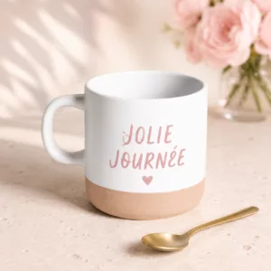 Tasse Terra en céramique à base d’argile personnalisée - 355 ml