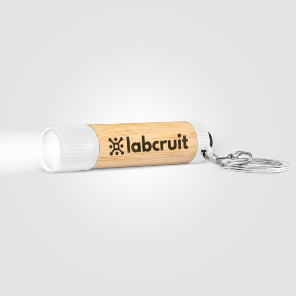 Porte-clés Lampe Torche LED en Bambou – Image 4