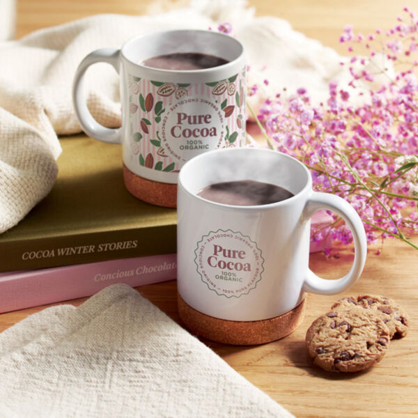 Mug en céramique avec base en liège – Image 1