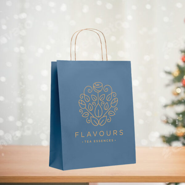 Sac cadeau couleur moyen format en papier – Image 1