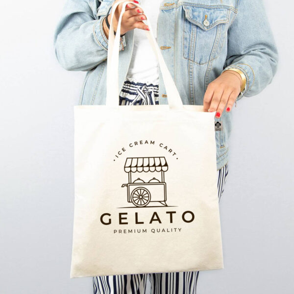 Sac shopping en coton bio 140g/m² – Image 1