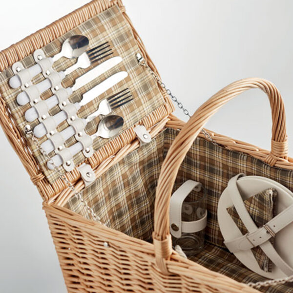 Panier à Pique-Nique en Osier pour 4 Personnes – Image 1