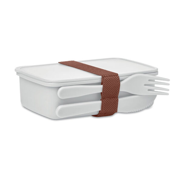 Boîte à lunch en PP avec couverts – Image 4