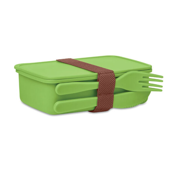 Boîte à lunch en PP avec couverts – Image 2