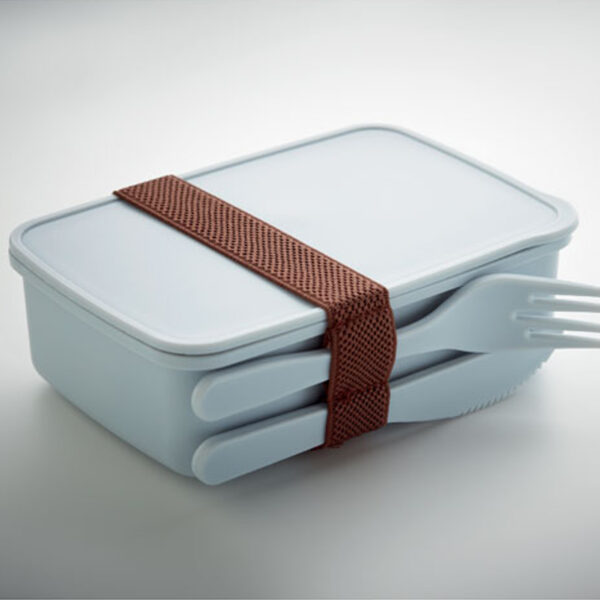 Boîte à lunch en PP avec couverts – Image 1