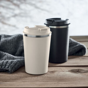 Gobelet en Acier Inoxydable à Double Paroi avec Couvercle