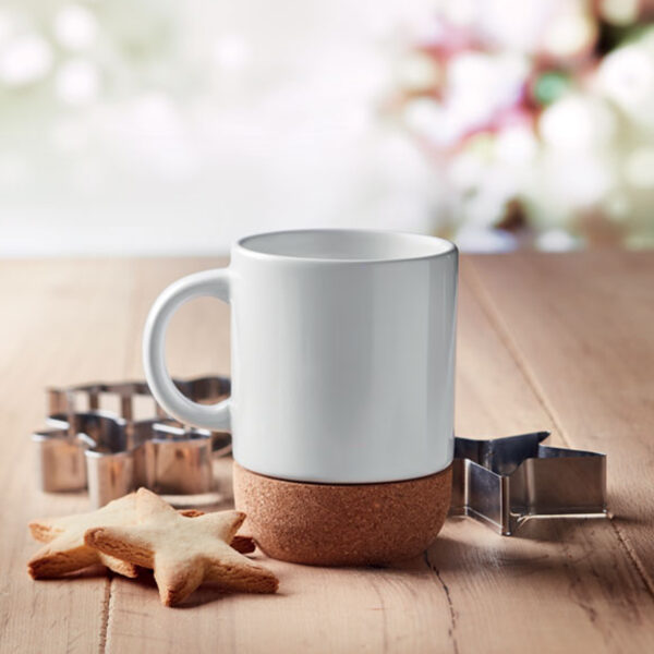 Tasse en Céramique 300 ml avec Base en Liège – Image 1