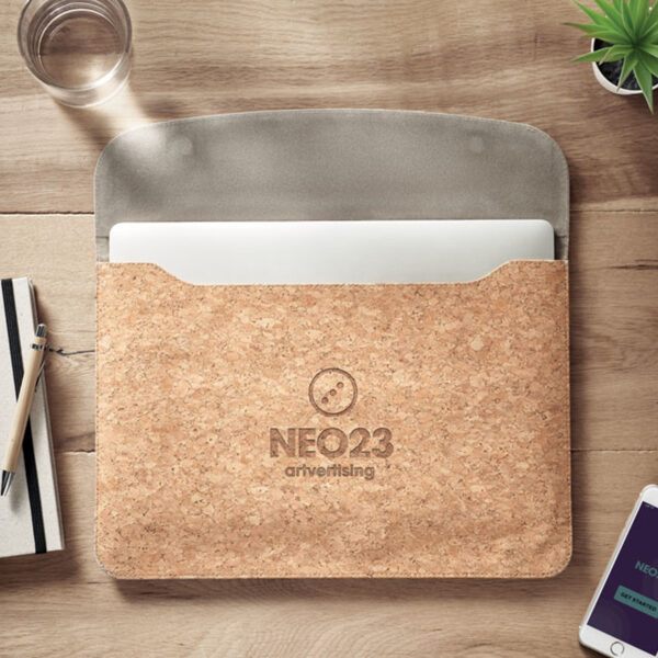 mo6448.jpg Sacoche pour ordinateur portable 14 pouces en liège – Image 1