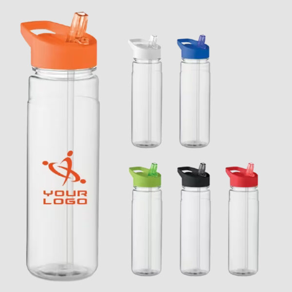 Gourde RPET avec paille – Image 1