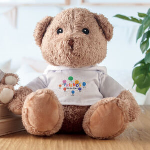 Grand ours en peluche avec pull à capuche