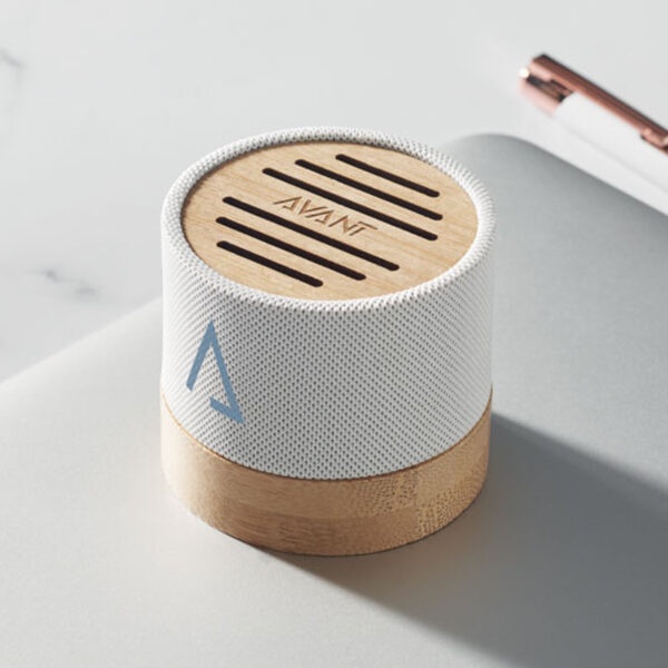 Haut-parleur sans fil 5.0 en bambou et RPET – Image 2