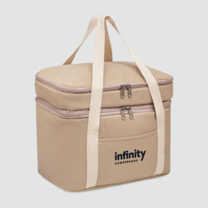 Sac isotherme bicolore en toile lavée