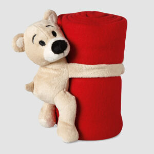 Couverture polaire pour enfants avec nounours