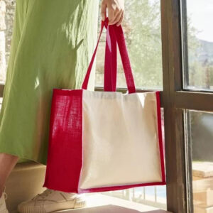 Sac shopping en jute laminé