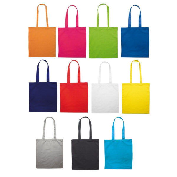 Sac shopping en coton avec anses longues 140gr/m² – Image 2