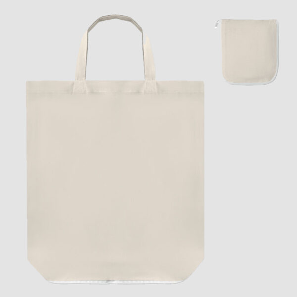 Sac shopping pliable en coton – Image 1