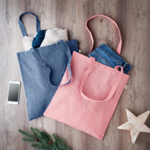 Sac shopping en coton recyclé et polyester recyclé 140 g/m²