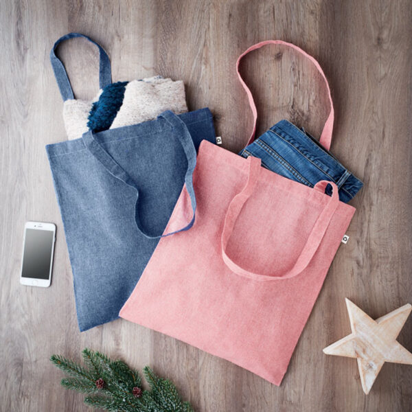 Sac shopping en coton recyclé et polyester recyclé 140 g/m² – Image 1