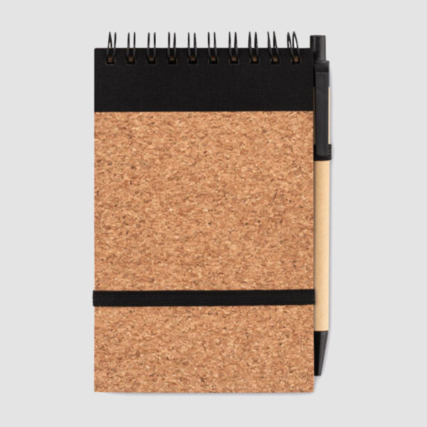 mo9857.jpg Bloc-notes A6 à Spirale avec Couverture en Liège – Image 1