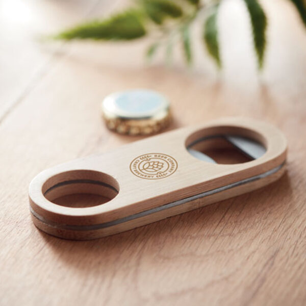 Décapsuleur en inox et bambou – Image 1