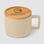 Café Virtuoso - Mug en céramique de 355 ml avec couvercle en bambou – Image 4