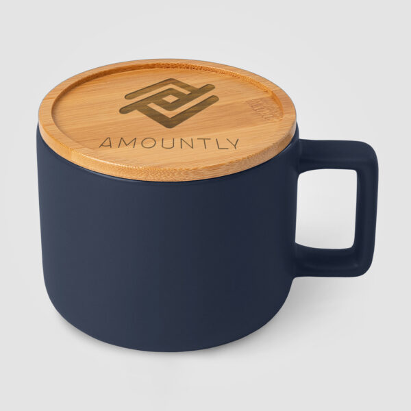 Café Virtuoso - Mug en céramique de 355 ml avec couvercle en bambou – Image 6